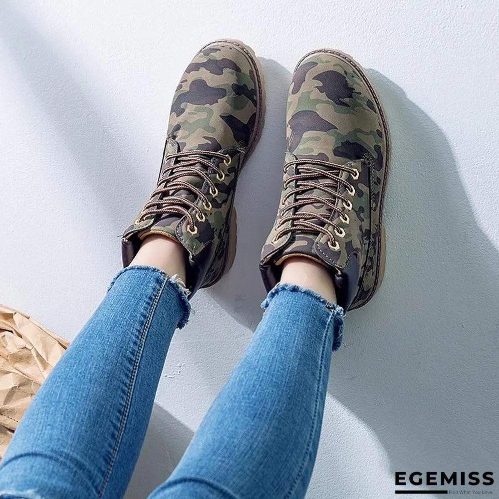 Autumn Early Winter Shoes Women Flat Heel Boots Fashion Keep warm Women's Boots Brand Woman Ankle Botas | EGEMISS