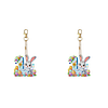 (US Local)PET Double Sided Special Shaped Easter Alphabet DIY Diamond Painting Keychain