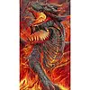 Diamond Painting-DIY Full Round Drill Flame Dragon(70*40cm)