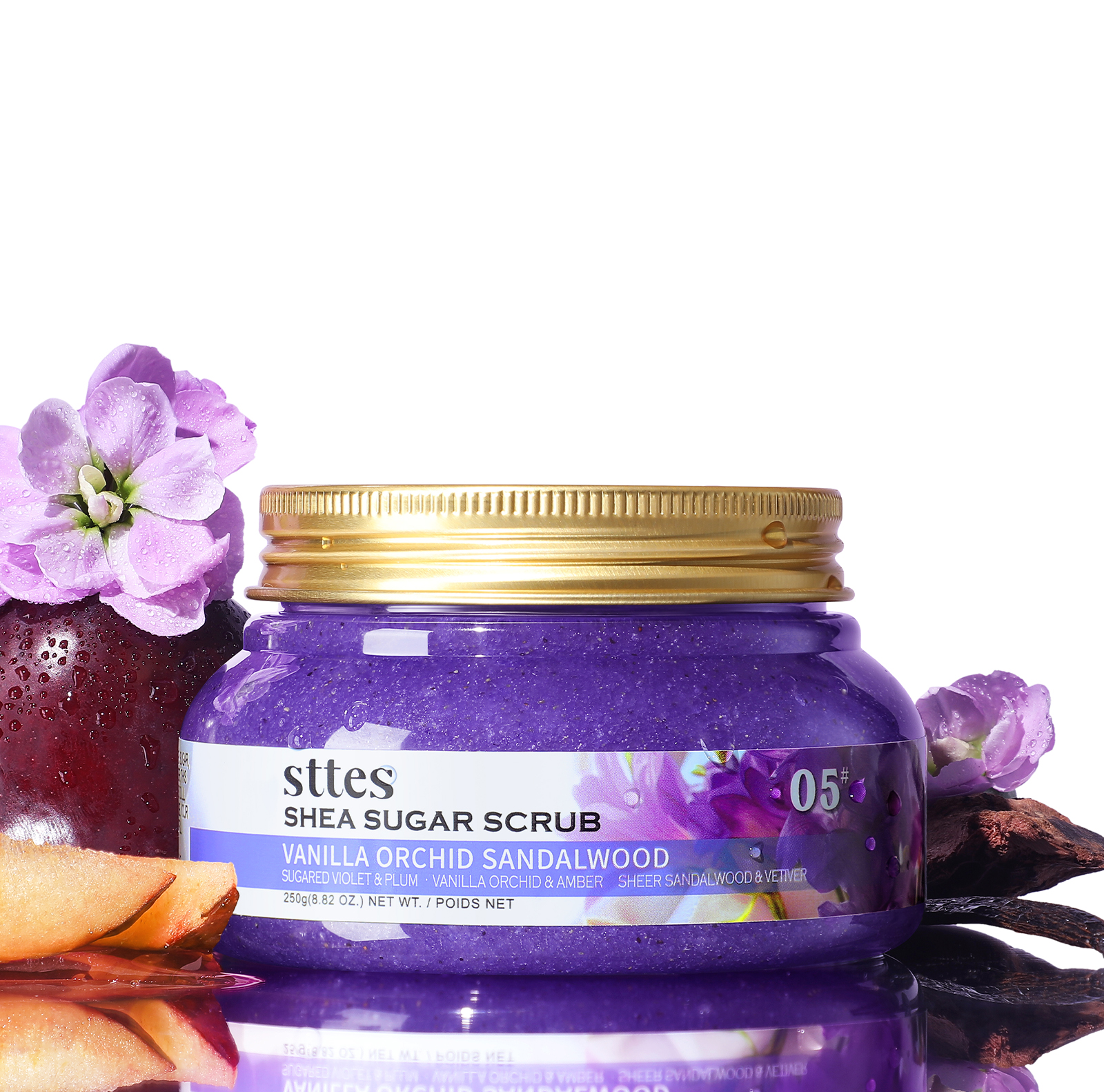 Sttes Shea Sugar Body Scrub 05# (Vanilla Orchid Sandalwood) -250g/8.82 oz
