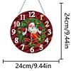 (US Local) DIY Xmas Diamond Painting Ornament with Clock Function Creative Craft