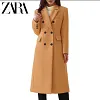 💎Długi wełniany płaszcz damski ZARA&reg; Plus Size.