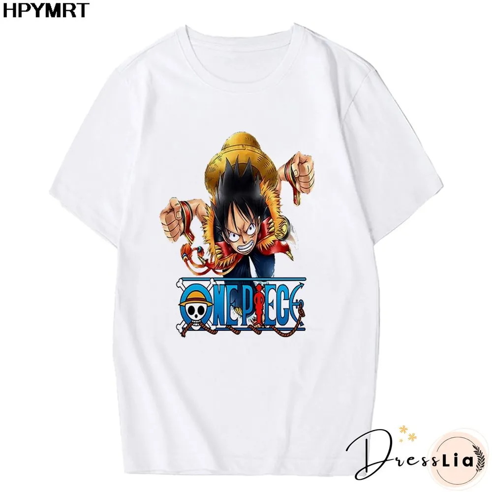Anime Tshirt Women T Shirt One Piece Zoro Japanese Harajuku T-shirt Hipster Tees Harajuku Streewear Fashion Tops Female Clothing