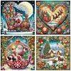 (US Local)4pack Xmas-Special Shaped Diamond Painting Kit(30x30cm)