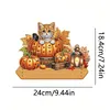 >SALE<Halloween Pumpkin Cat Wood 2D/Flat DIY Diamond Painting Hooks Home Decor Craft