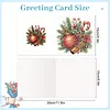 6Pcs Diamond Art Greeting Cards Xmas Atmosphere Congratulations Cards Gift