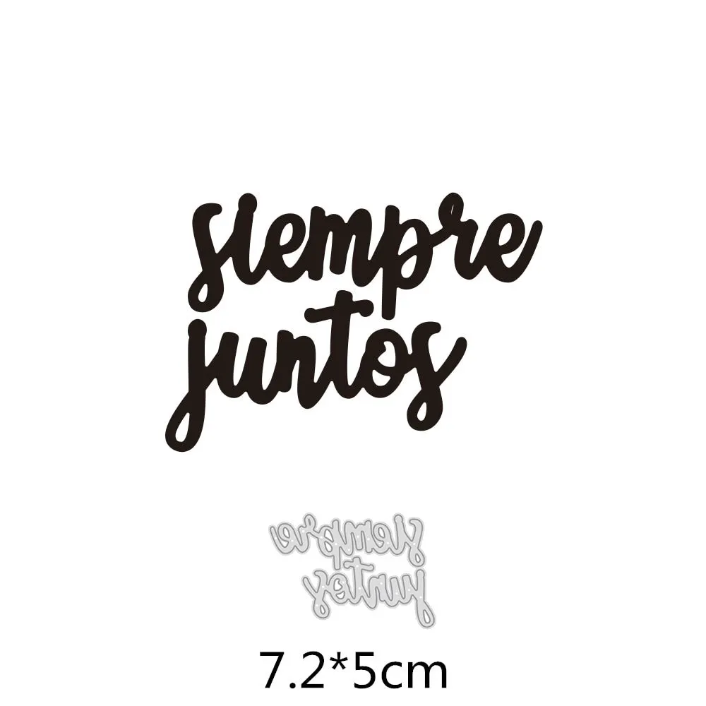 Spainish Words Serial Craft Metal Cutting Die Stencils Template for Scrapbooking Paper Album Cards Gift Decor Knife Die Cut New