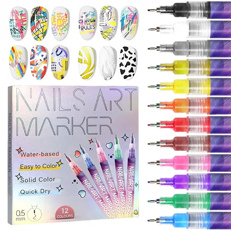 🎨Set di 12 pennarelli per nail art