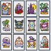 12pcs Witch DIY Mini Round Diamond Painting Set 12x17cm