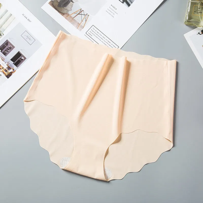 3pcs High Rise Seamless Panties For Woman Underwear Briefs Wave Solid Female Panties New Underwear Seamless Panties For Ladies
