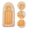 Inflatable Pool Float with Clear Window Summer Swimming Equipment (Yellow)