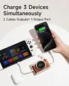 Portable Charger 10000mAh PD22.5W Fast Charging Power Bank with Built-in Data Cable, LED Display USB C Battery Pack Charge 3 Devices Simultaneously