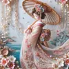 (Multi-Style) Kimono Girl-11CT Stamped Cross Stitch 50*50cm