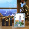 Floral Special Shape Diamond Painting Photo Frame Home Decor (Christmas Blue)