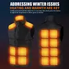 15 Heating Zones USB Heated Vest Winter Electric Heated Jackets for Men Women