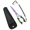 Multifunctional Fishing Pliers Long Nose Stainless Steel Hook Remover (Green)