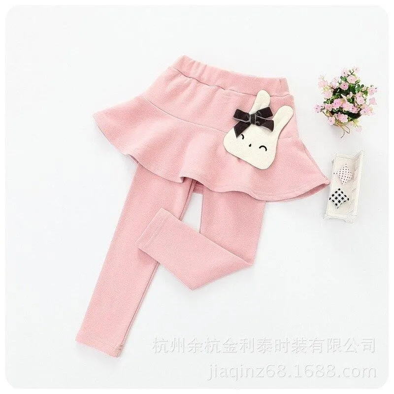 1-8 Years Girls Leggings Spring Summer Lace Princess Skirt-pants Children Cotton Skirt Trousers Kids Slim Pencil Pants