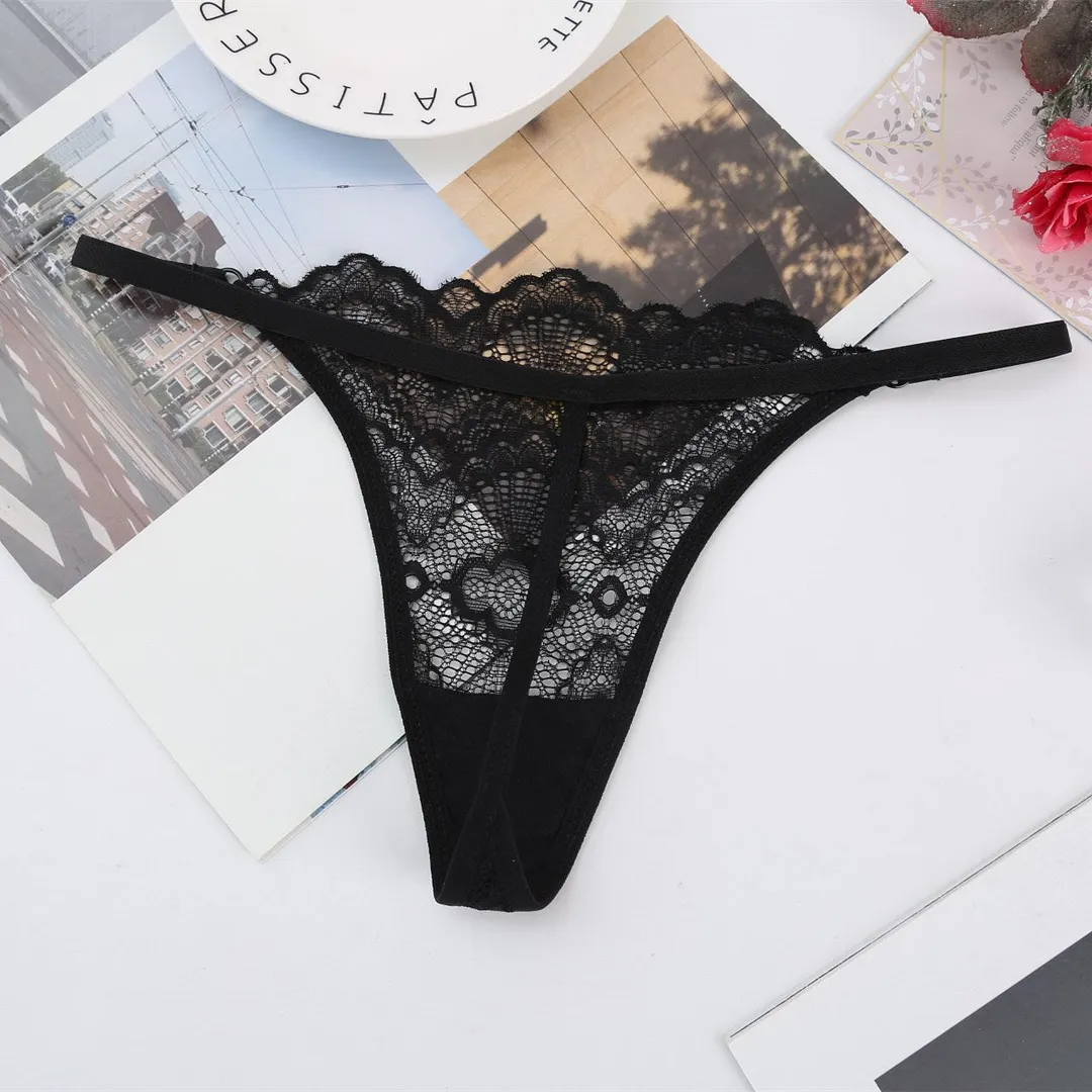 European Thong Pants Women's Underwear Sexy Lace Panties Fashion Hollow Out T Pants Low Waist Seamless Briefs Female Lingerie