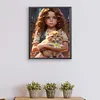 Girl Cat-Paint by Numbers Acrylic Painting 40*50CM