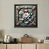 (US Local)Paint By Numbers Kit On Canvas DIY Oil Art Lotus Home Wall Decor 40x40cm