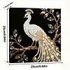 (25x25cm)DIY Pearl Painting Peacock Framed Handmade Pearl Material Art Kit Living Room Decor