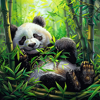 Lazy Panda - Diamond Painting