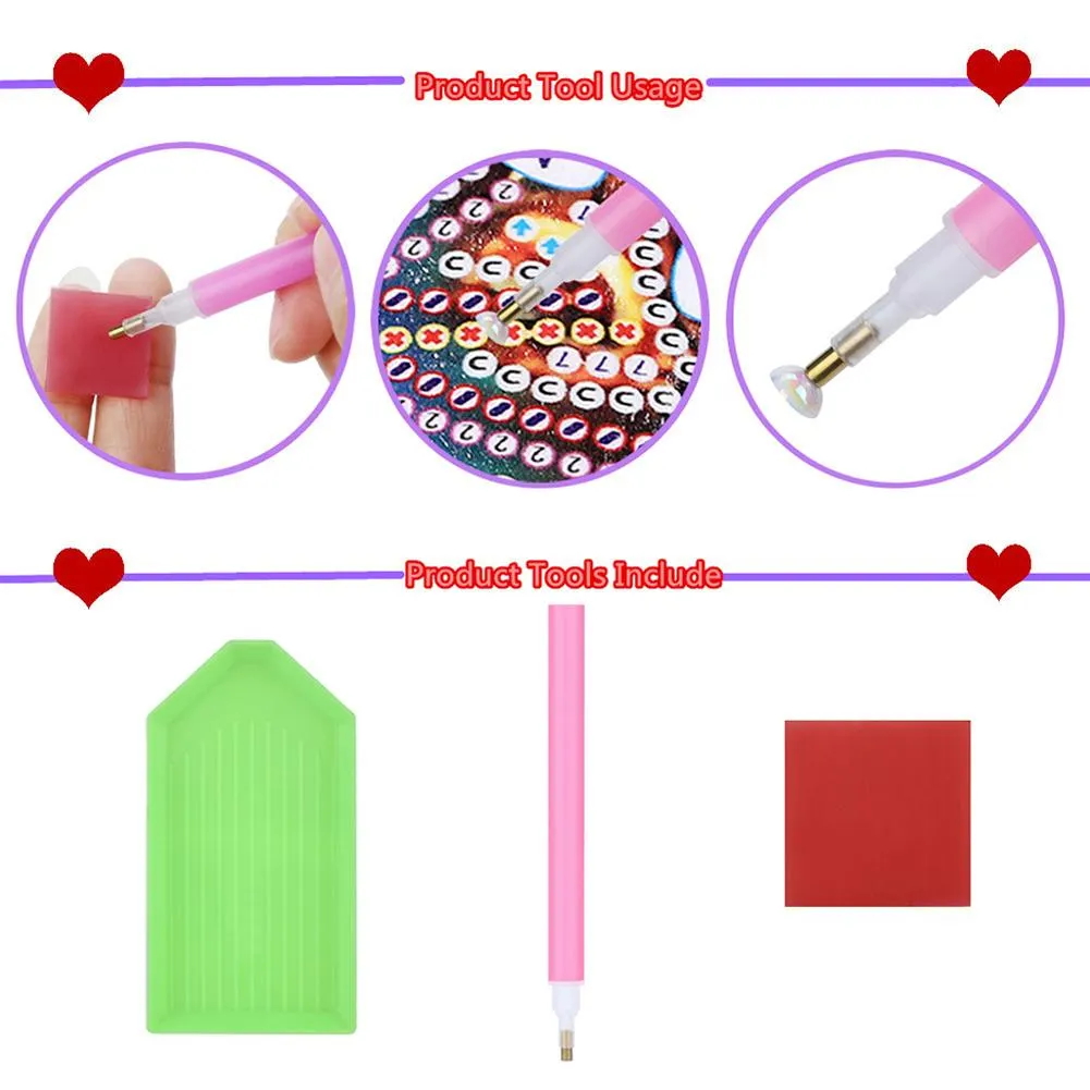 Diamond Painting - Full Round Drill - Food, Family ,Love(30*30cm)