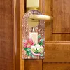 DIY Christmas Candle Flower Diamond Painting Door Handle Hanging Sign Kit