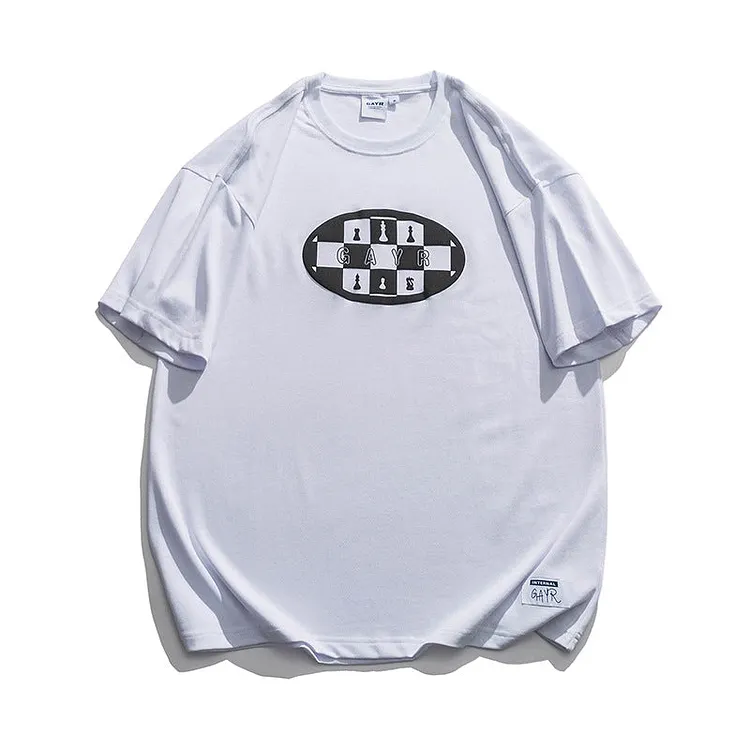 Man Summer T Shirt Checkered Print