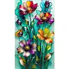 (US Local)Glass Flower- Round/Square AB Drills Diamond Painting(45x75cm)