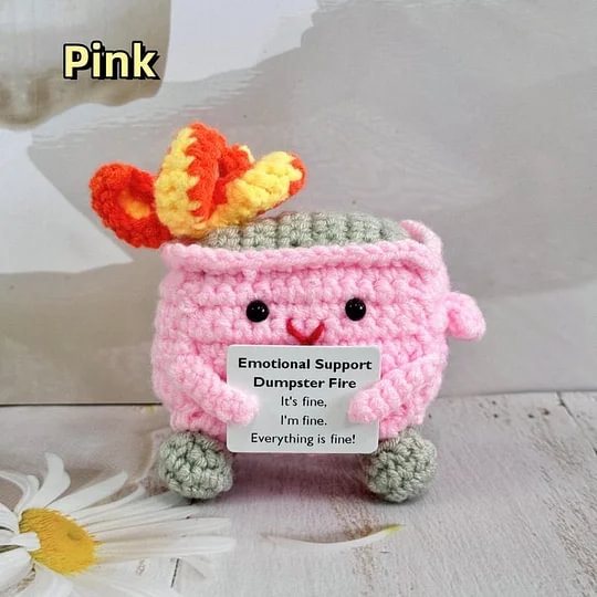 💖Handmade Crochet Dumpster Fire🎁Emotional Support Gift