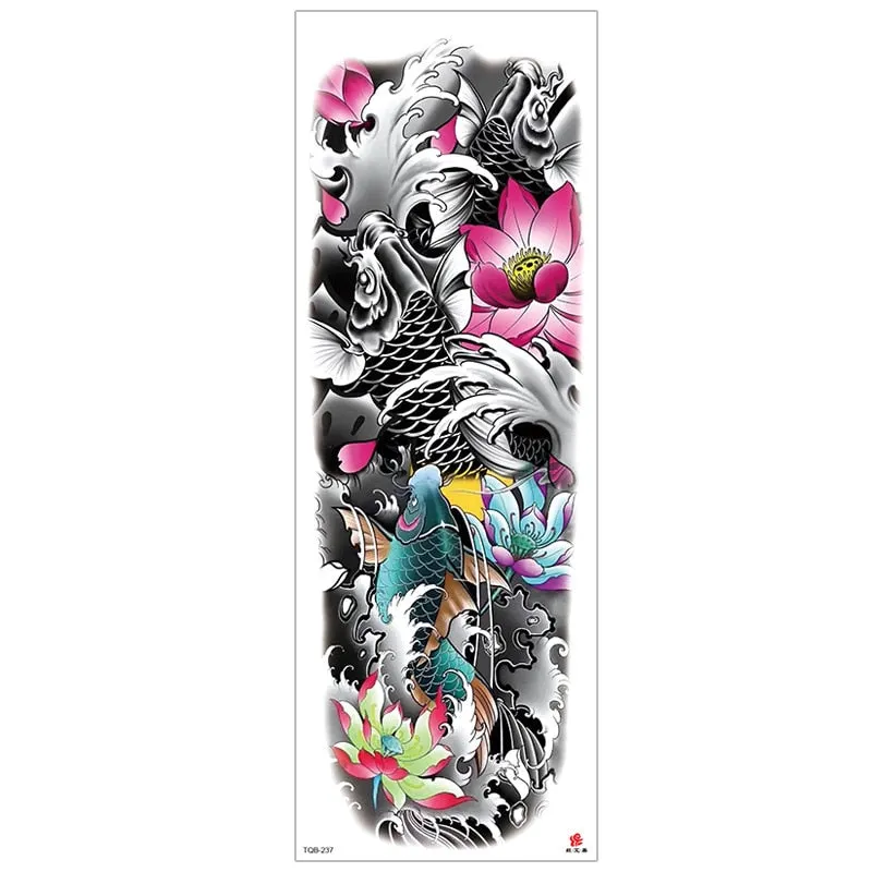 temporary tattoos for men robot full arm sleeve tattoo mechanical lion tiger waterproof tatto fake tatoo stickers body tatoo art