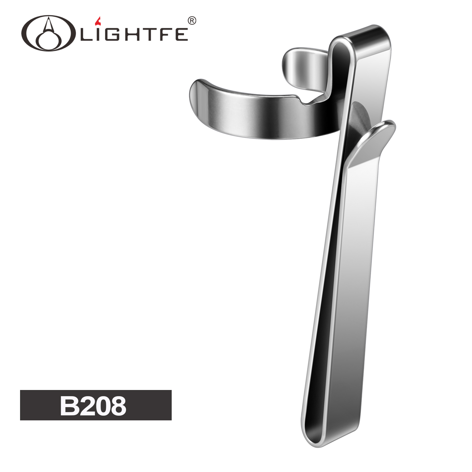 10-Pack LIGHTFE B208 Flashlight Clip is Suitable for flashlights with a Diameter of 20-23 mm and a Slot Width of 5-5.4 mm. Stainless Steel Pen Clip, can be Used as a hat Clip, Pocket Clip, or Bag Clip LIGHTFE GING