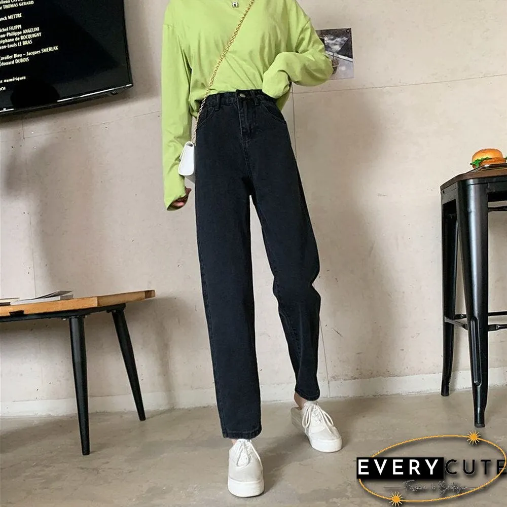 Woman Jeans High Waist Clothes Wide Leg Denim Clothing Blue Streetwear Vintage Quality Fashion Harajuku Straight Pants