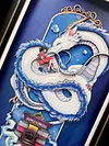 3D Decorative Paint of Nigihayami Kohakunushi & Bathhouse - Spirited Away Decorative Painting - Mystical Art Studios