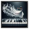 Piano Girl-11CT Stamped Cross Stitch 50*50cm/19.69*19.69in