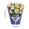 Floral Thank You Card 3D Pop Up Card for All Occasion (Daffodils)