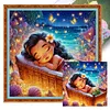 Sleeping Princess Moana - 18CT Stamped Cross Stitch - 30*30cm - Disney