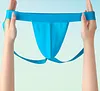 Men's Sexy Lingerie Thong G- Underwear Panties Erotic Ice Silk Leg Band Seduction Thongs