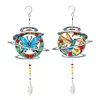 2pcs DIY Diamond Painting Bird Butterfly Wind Chimes Crystal Window Suncatcher Craft Set Birthday Gifts Home Garden Decor