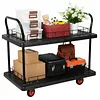 [US Local Warehouse] 2 Shelf Heavy Duty Rolling Utility Cart 880lbs Capacity Serving Cart with Wheels