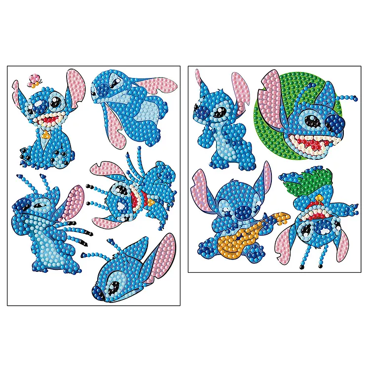 【Free Sticker】2pcs 5D Diamond Painting Stickers Kit DIY Cartoon Anime Mosaic Arts Crafts gbfke