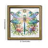 Diamond Painting Wooden Double-Sided Dragonfly Ornaments Kit with Photo Frame Desktop