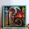 Stained Glass Dragon-11CT Counted Cross Stitch Kit(40*40cm)