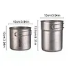 2Pcs Outdoor Camping Cookware Set with Folding Handle 304 Stainless Steel Pot