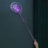 Rotating Head Bug Zapper Racket 2 in 1 Electric Fly Swatter for Indoor Outdoor
