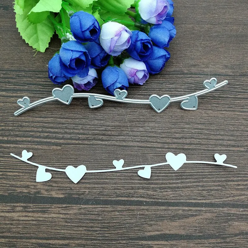 LOVE Lace Flower Edge Border Metal Cutting Dies Stencils For Card Making Decorative Embossing Suit Paper Cards Stamp DIY