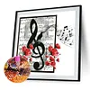 Music Notes-Full Round Diamond Painting 35*35cm