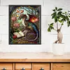 (Stamped/Counted) Pterosaur Reading - 14CT Cross Stitch 45*55cm/17.72*21.65in