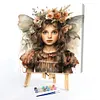 【Limited Stock Sale】Flowers Butterfly Girl-Paint by Numbers Acrylic Paintingg 40*40CM(Watercolor)